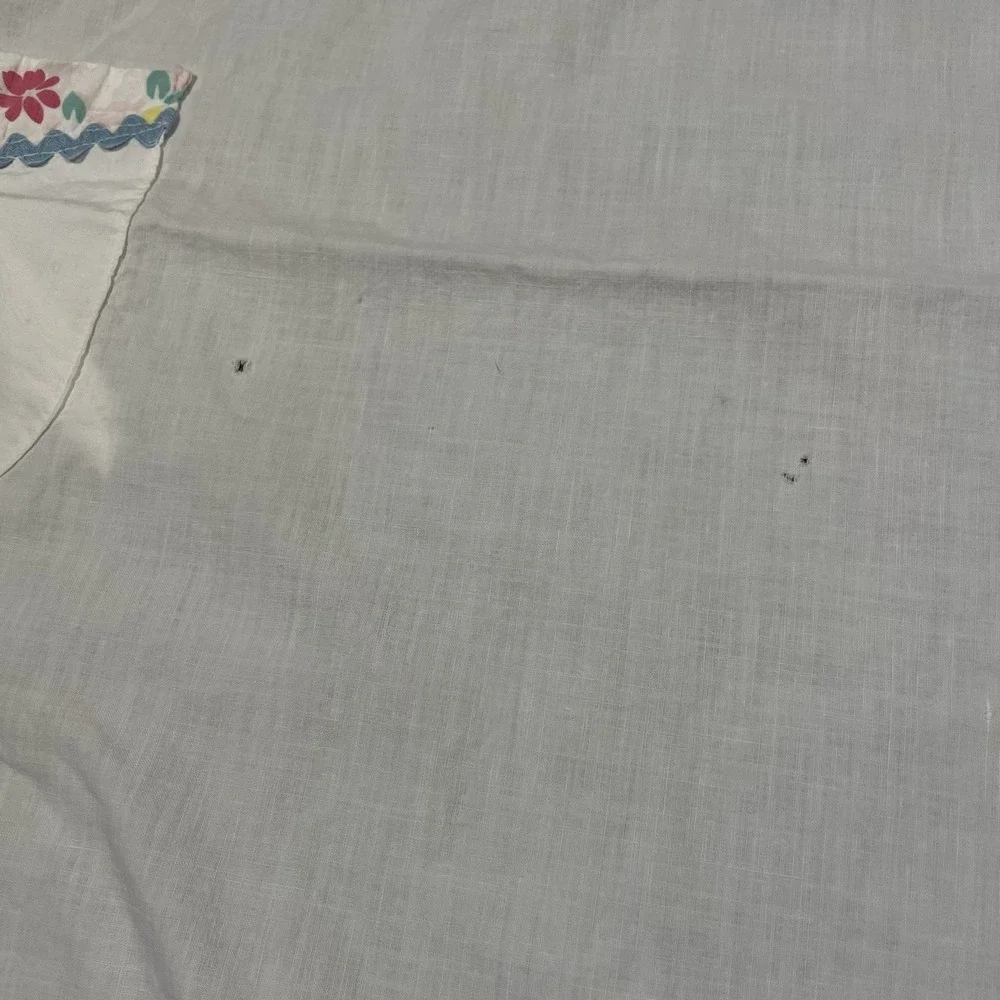 Vintage Handmade Apron Cotton Flour Sack Full Coverage Cottagecore Patchwork